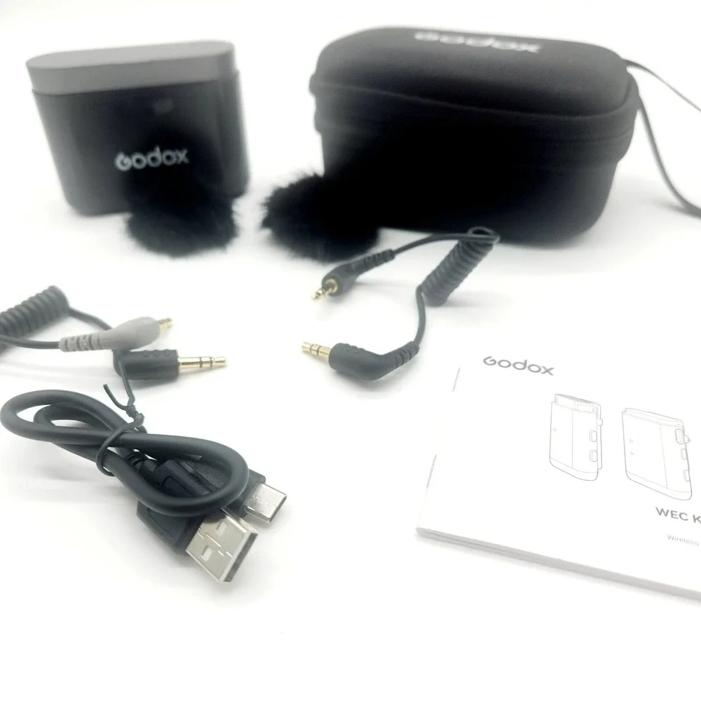 GODOX 2.4GHz Wireless Microphone System Kit2 w/‎ Noise Cancel & 200m Range